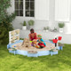 Outsunny Kids Sandbox Outdoor Playset for Ages 3-7 Years in Blue
