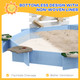 Outsunny Kids Sandbox Outdoor Playset for Ages 3-7 Years in Blue