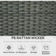 Outsunny 6 Piece Padded Outdoor Rattan Wicker Furniture Set