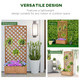 Outsunny Garden Wooden Planter Box with Trellis 76x36x170cm, Brown Bed
