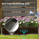 Outsunny Raised Garden Bed with Trellis Standing Patio Planter Box in Dark Grey