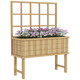 Outsunny Wooden Raised Bed Planter with Trellis & Drain Holes