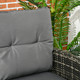 Outsunny 6 Piece Rattan Garden Furniture Sofa Set with 2 Armchairs, 2 Footstools & Table in Grey