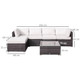 Outsunny 6 Piece Rattan Sofa Furniture Set in Brown