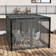 Outsunny 3 x 4m Pergola with Retractable Roof and Netting in Dark Grey