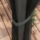 Outsunny 3 x 4m Pergola with Retractable Roof and Netting in Dark Grey