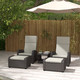 Outsunny 5 Piece 2 Seater Rattan Garden Lounge Set with Table in Brown