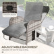 Outsunny 3 Piece Rattan Chaise Lounge Set with Cushions