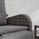 Outsunny 3 Piece Rattan Chaise Lounge Set with Cushions