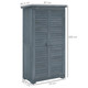 Outsunny Wooden Garden Tool Cabinet Storage Shed with 3 Shelves