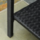 Outsunny 2-Seater PE Rattan Side Table & Armchair Bistro Set with Pillows in Black