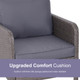 Outsunny 5 Piece Rattan Furniture Set with Steel Frame in Grey