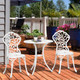 Outsunny Aluminium Garden Bistro Set Table and Chairs