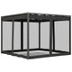 Outsunny 3x3 m Pergola with Retractable Roof and Netting in Dark Grey