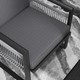 Outsunny Aluminium Garden Furniture Set with Cushions and Slatted Top Table in Black