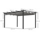 Outsunny 4 x 3m Aluminium Pergola Gazebo Garden Shelter with Retractable Roof