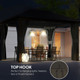 Outsunny 3.6 x 3m Metal Hardtop Gazebo with Screened Curtain in Dark Grey