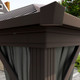 Outsunny 3.6 x 3m Metal Hardtop Gazebo with Screened Curtain in Dark Grey