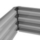 Outsunny Raised Garden Bed Elevated Planter Box for Flowers in Light Grey