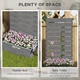 Outsunny Raised Garden Bed Planter Box with Trellis and Drainage Hole