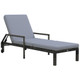 Outsunny Mixed Grey Rattan Sun Lounger Garden Furniture with Adjustable Backrest & Wheels