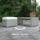 Outsunny 7 Seater Outdoor Garden Rattan Furniture Set with Recliners in Grey