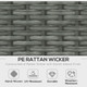 Outsunny 7 Seater Outdoor Garden Rattan Furniture Set with Recliners in Grey