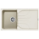Reginox EGO400C Single Bowl Granite Kitchen Sink with Drainer - Cream Product Image
