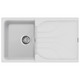 Reginox EGO400W Single Bowl Granite Kitchen Sink with Drainer - White Product Image