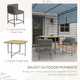 Outsunny Rattan Dining Sets, Cube Garden Furniture with Space-saving Design in Grey