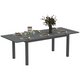 Outsunny Extending Garden Table with Slatted Top, 160 to 220 x 90 x 73 cm in Grey