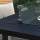 Outsunny Outdoor Propane Gas Fire Pit Table with Wind Screen & Glass Beads in Grey