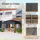 Outsunny 3 x 4m Hardtop Gazebo Aluminium Garden Pavilion in Brown