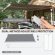 Outsunny 4 x 3m Full Cassette Electric Retractable Awning for Patio Door Window