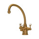 Perrin & Rowe 1420AB Etruscan Triple Lever Sink Mixer with Filtration - Aged Brass Product Image