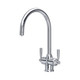 Perrin & Rowe 1435CP Langbourn Dual Lever Mixer Tap with Filtration C Spout - Chrome Product Image