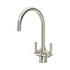 Perrin & Rowe 1435NI Langbourn Dual Lever Mixer Tap with Filtration C Spout - Nickel Product Image