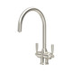 Perrin & Rowe 1435PF Langbourn Dual Lever Mixer Tap with Filtration C Spout - Pewter Product Image