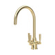 Perrin & Rowe 1480BR Langbourne Triple Lever Filtration Tap - Polished Brass Product Image