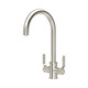 Perrin & Rowe 1485HTPF Armstrong Mixer Tap + Filtration C Spout Textured Handle - Pewter Product Ima