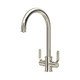 Perrin & Rowe 1485HTNI Armstrong Mixer Tap + Filtration C Spout Textured Handle - Nickel Product Ima