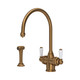 Perrin & Rowe 1537BZWPC Phoenician Dual Lever Filtration & Rinse Tap WPC Levers - English Bronze Pro
