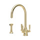 Perrin & Rowe 1580BR Langbourn Filtration Tap & Rinse - Polished Brass Product Image