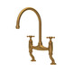Perrin & Rowe 4192AB Ionian Bridge Sink Mixer Tap - Aged Brass Product Image