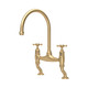 Perrin & Rowe 4192SB Ionian Bridge Sink Mixer Tap - Satin Brass Product Image