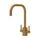 Perrin & Rowe 4210AB Juliet Square Sink Mixer U Spout - Aged Brass Product Image