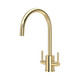 Perrin & Rowe 4212BR Juliet Round Mono Sink Mixer C Spout - Polished Brass Product Image
