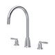 Perrin & Rowe 4886CP Langbourn 3 Hole Widespread C Spout Mixer - Chrome Product Image