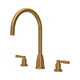 Perrin & Rowe 4886AB Langbourn 3 Hole Widespread C Spout Mixer - Aged Brass Product Image