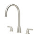 Perrin & Rowe 4886PF Langbourn 3 Hole Widespread C Spout Mixer - Pewter Product Image